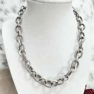 David Yurman 12mm Oval Link Chain Necklace .925 18”